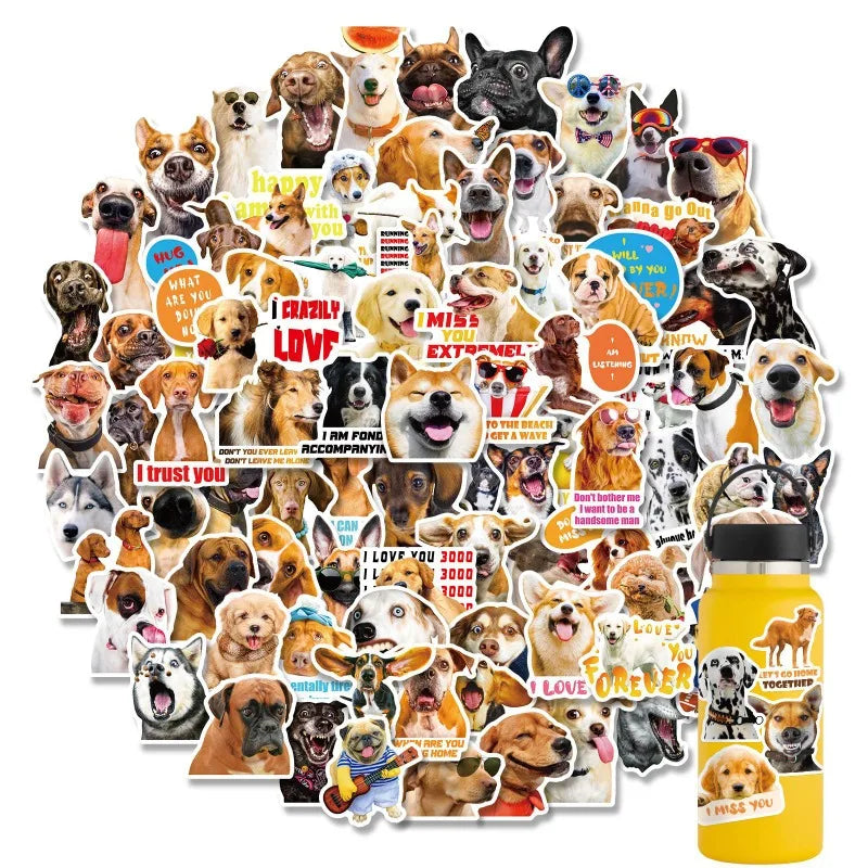 Funny Dog Meme Stickers Decals for Laptop Guitar Phone Luggage Water Bottle Scrapbooking Car