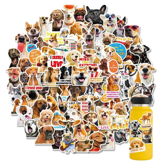 Funny Dog Meme Stickers Decals for Laptop Guitar Phone Luggage Water Bottle Scrapbooking Car