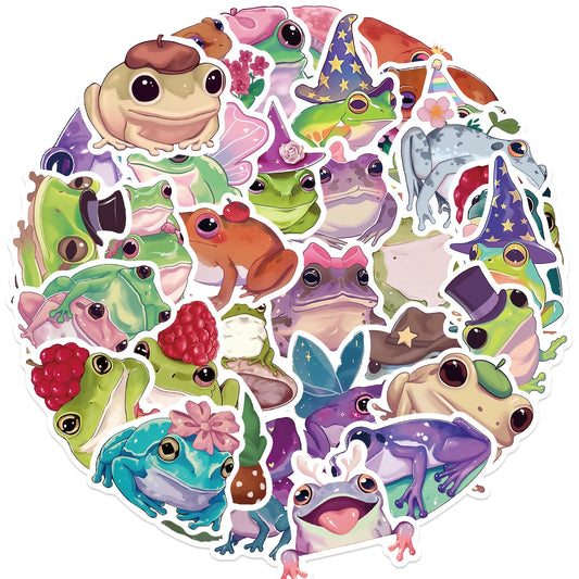Cartoon Frog Graffiti Stickers for Suitcase, Skateboard, Laptop, Phone - 10/30/50Pcs