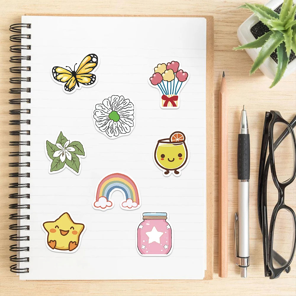 50PCS Cute VSCO Animal Girl Stickers Aesthetic Skateboard Laptop Phone Guitar Graffiti Luggage Car Waterproof Decal Toys