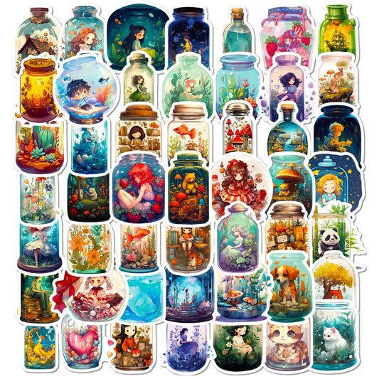 50Pcs Cartoon Graffiti Stickers for Helmet, Desktop, Wall Decoration, DIY