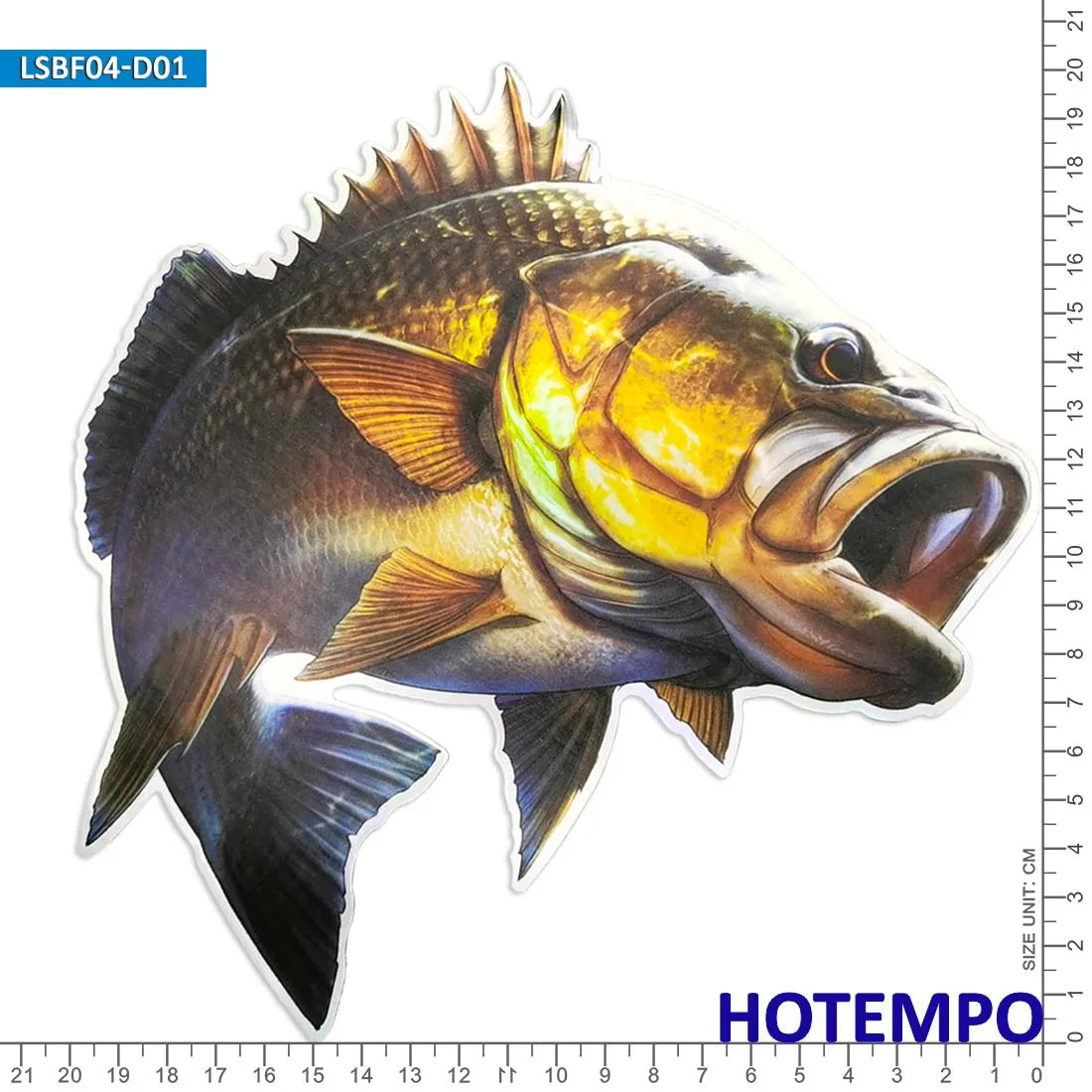 Mix Big Size Fish Yellowfin Tuna Laser Glossy Style Waterproof Stickers for Fisherman Boat Luggage Laptop Motorcycle Car Sticker