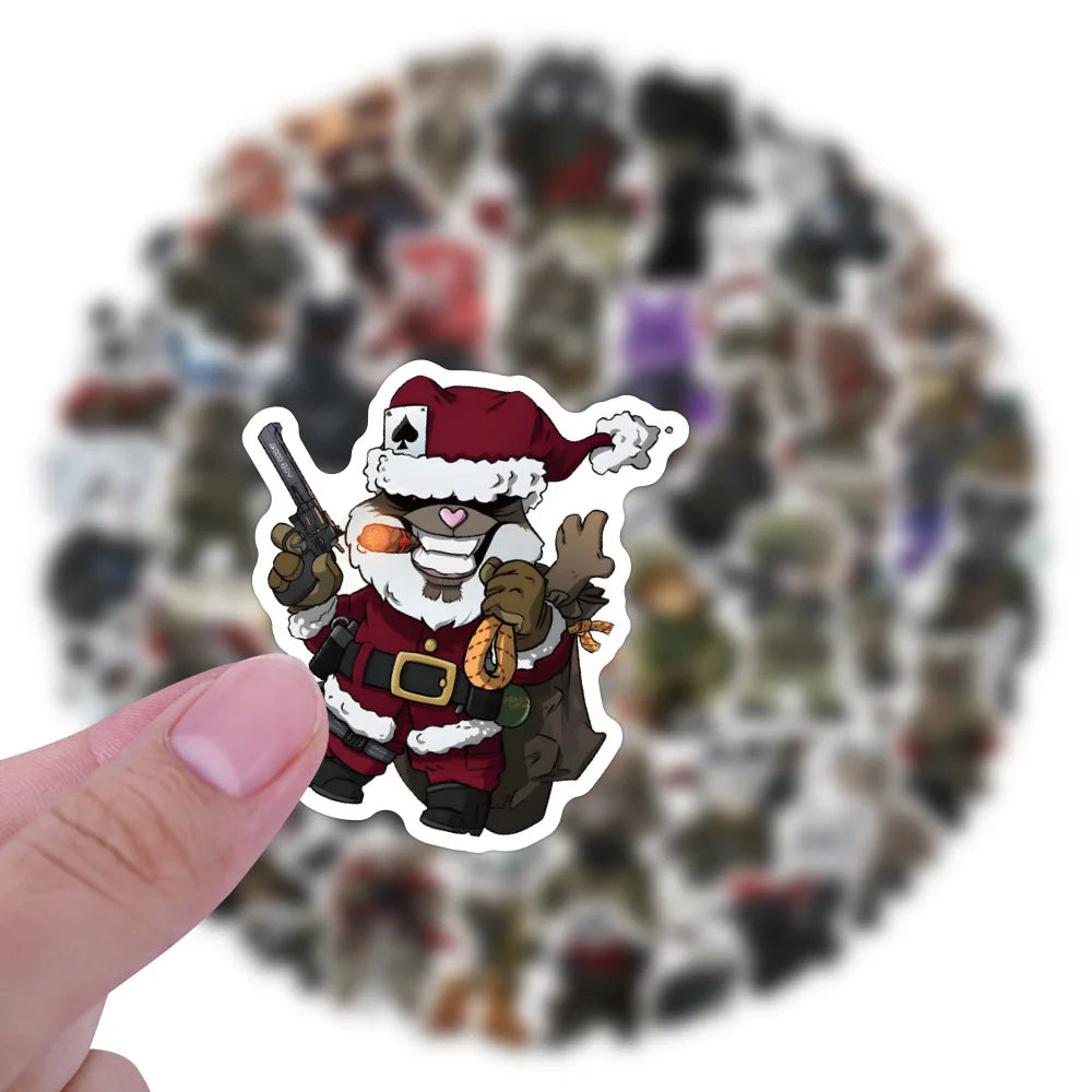 10/30/50/100PCS Tactical Teddy Stickers Cool Anima DIY Decoration Scrapbook Luggage Laptop Guitar Car Bike Cartoon Decals Toy