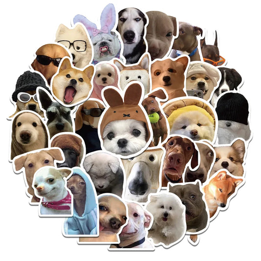 10/30/50Pcs Funny Meme Dog Waterproof Graffiti Sticker Aesthetic Decorative Luggage Laptop Phone Guitar Scrapbook Kids Stickers