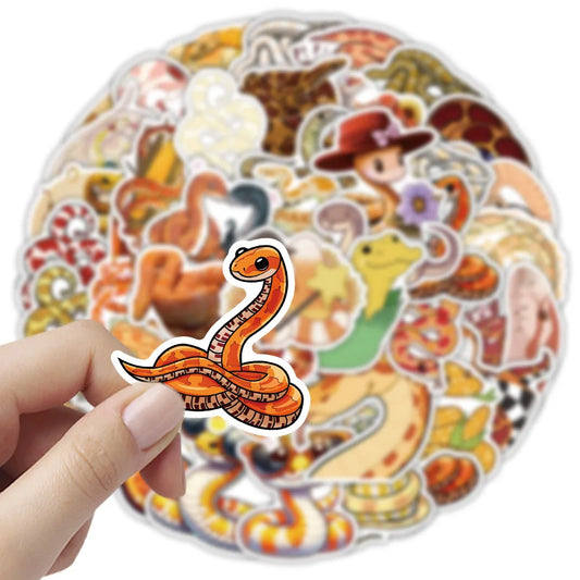 Snake Cartoon Stickers: 10/30/54PCS for Laptops & More