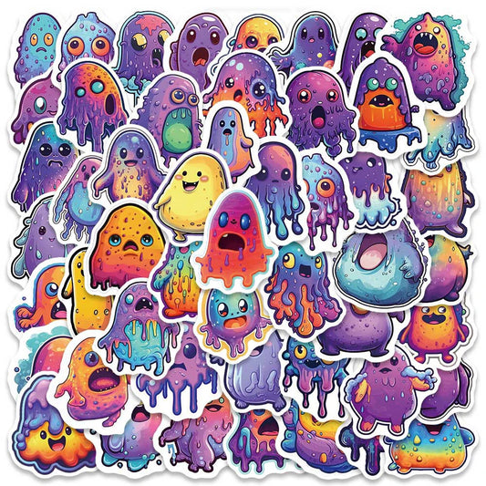 Cartoon Monster Stickers Decals for Laptop, Phone, Notebook, Motorcycle - 10/30/50pcs