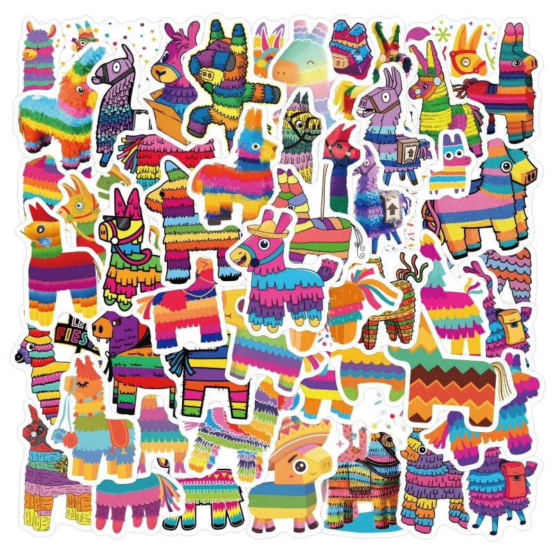 60pcs Cartoon Pinata Graffiti Stickers for Suitcase, Water Cup, Phone, Laptop, Scooter, Refrigerator