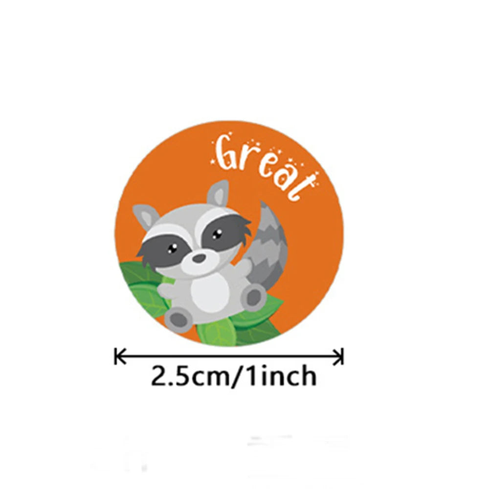 100-500pcs Reward Stickers For Children Kids Animal Panda Stickers Small Packaging Pack Stickers Photocard Decor Lables