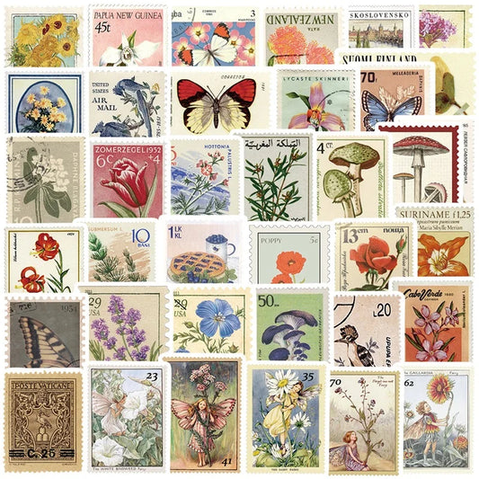 Korean Aesthetic Plant Stickers 10/30/50PCS Scrapbooking
