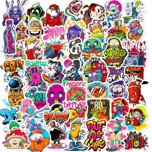Aesthetic Graffiti Art Stickers for Laptop, Phone, Skateboard, Car, Motorcycle, Bottle, Scrapbooking (10/25/50pcs)