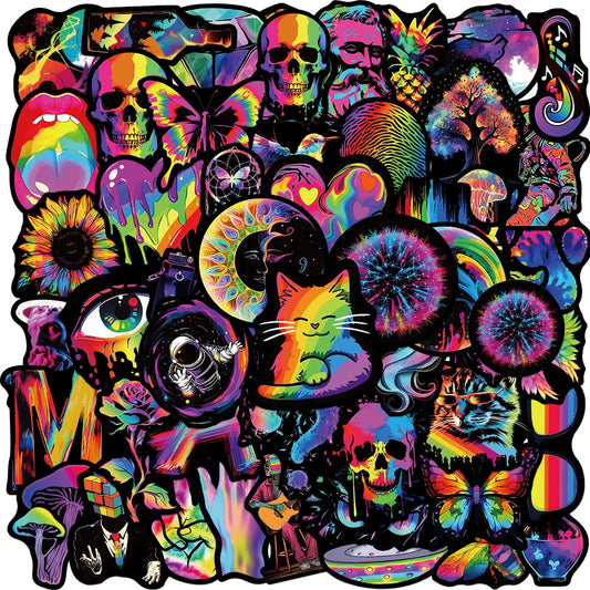Rainbow Cartoon Graffiti Stickers for Motorcycle, Phone, Laptop, Car - 10/30/50PCS