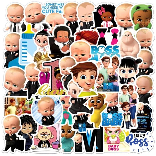 50pcs Baby Boss Anime Stickers for Laptop, Phone, Car, Scooter, Water Bottle, Suitcase, Refrigerator