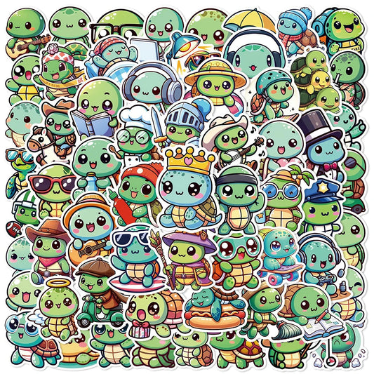 Cute Turtle Stickers 10/30/60pcs DIY Laptop Phone Suitcase Scrapbooking Kawaii Kids Toys