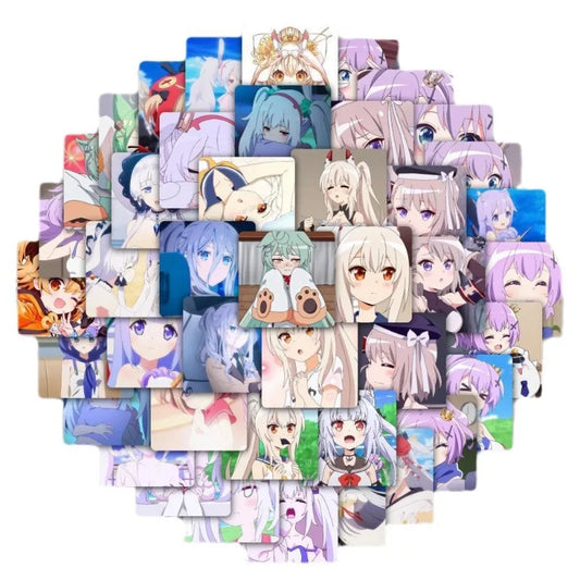 58pcs Azur Lane Stickers for Laptop, Phone, Car, Suitcase, Water Bottle, Stationery, Refrigerator