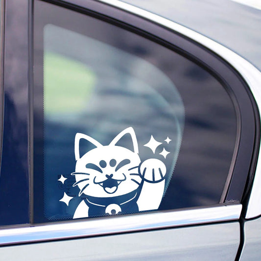 Lucky Cat Waterproof Vinyl Sticker for Car & Laptop