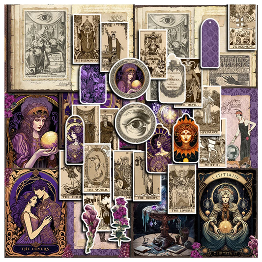 Vintage Witch Tarot Stickers Gothic Decals Waterproof
