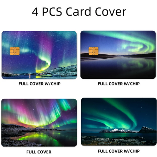 Aurora Polar Lights Matte Card Skin Stickers (Set of 4)