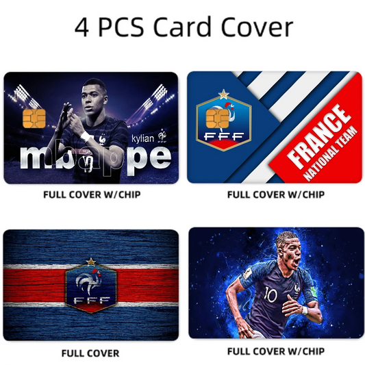 France Football Anime Sticker Set for Credit Cards