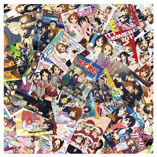 K-ON! Anime Stickers: 10/30/60pcs Waterproof Decals for Laptop, Guitar, Bike, Luggage, Phone, Car