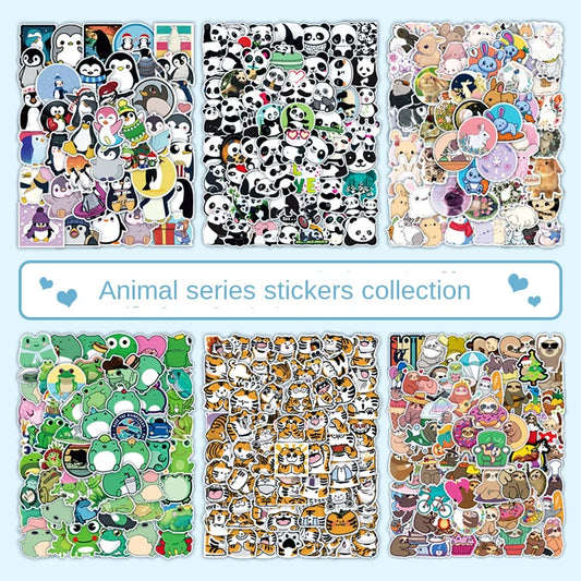 100pcs Animal Cartoon Stickers Waterproof for Kids Toys, Phone, Laptop