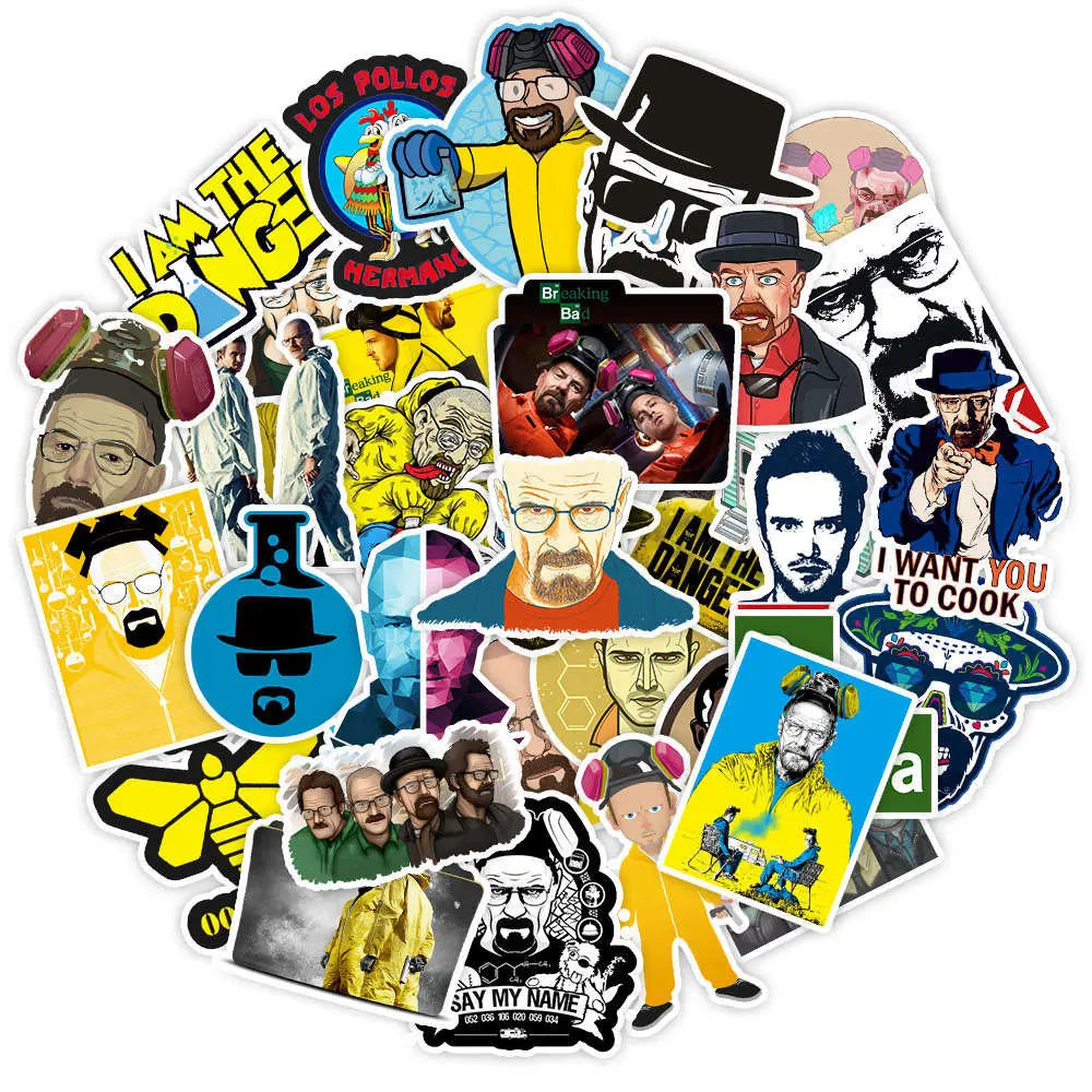 10/30/50pcs Breaking Bad TV Show Sticker Packs