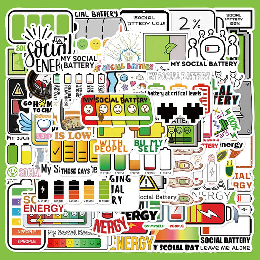 50pcs Cartoon Graffiti Stickers for Helmet, Desktop, Wall Decoration