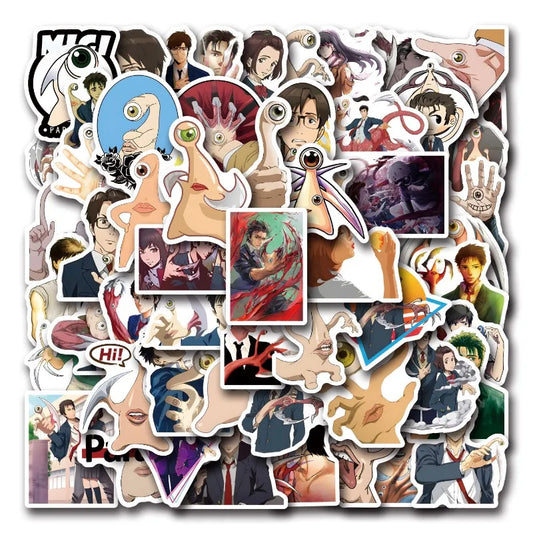 60pcs Parasyte Graffiti Stickers for Laptop, Phone, Car, Scooter, Cup, Suitcase, Stationery, Refrigerator