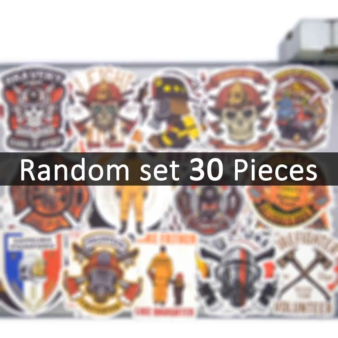 20/30/50Pieces Firefighter Style Decals Fire Guard Fireman Funny Stickers for Helmet Luggage Motorcycle Car Phone Laptop Sticker