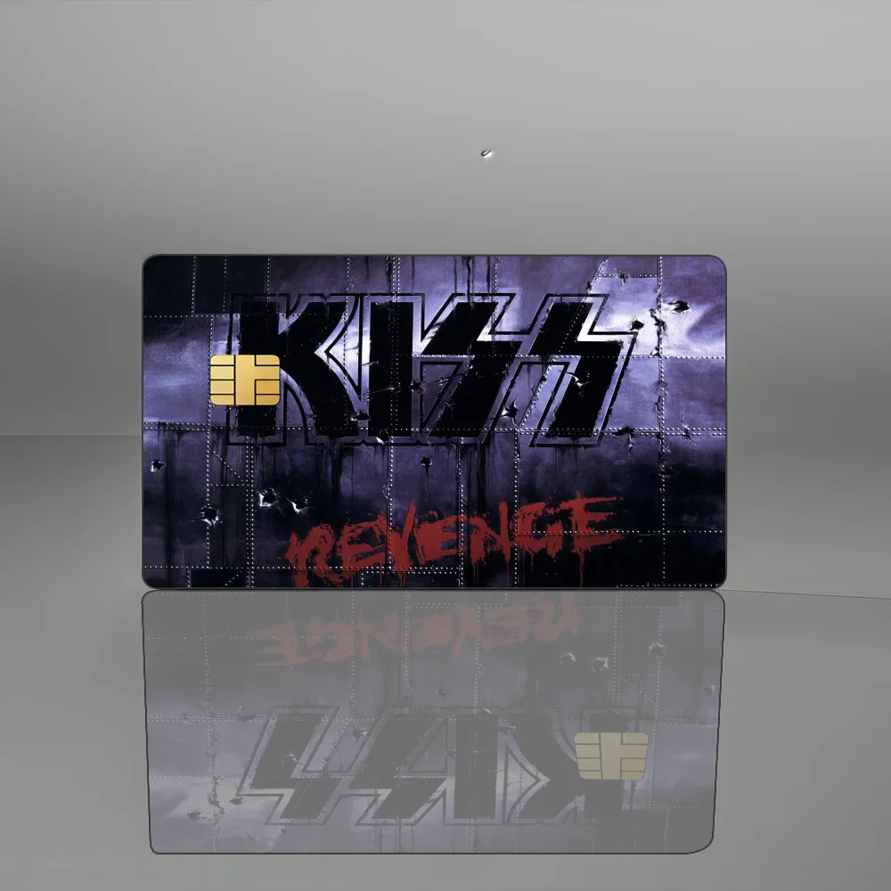 KISS Band Card Skin Sticker: Gold Silver Black Matte