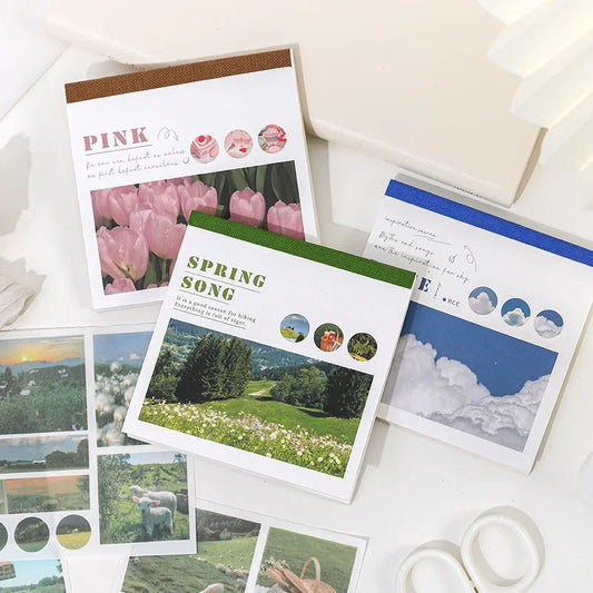 Journamm 40pcs Aesthetic Decor Stickers Scrapbooking Album Stationery