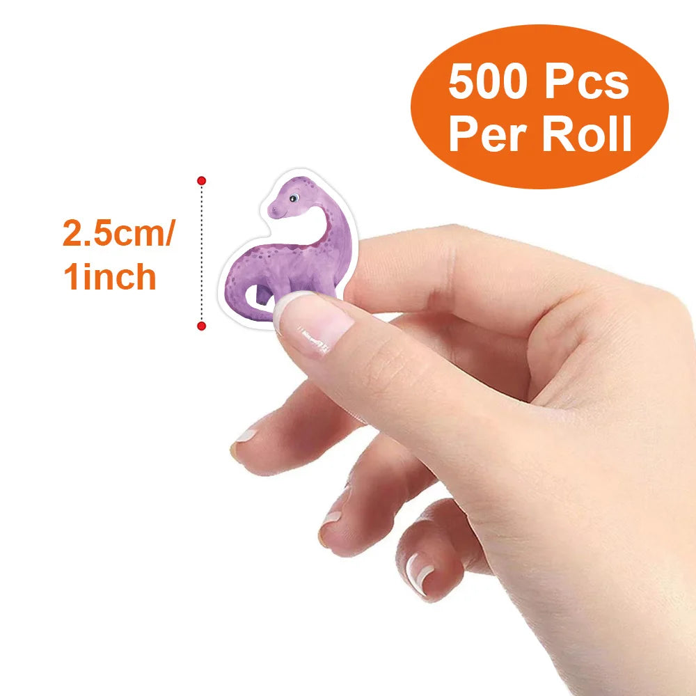 100-500pcs Dinosaur Animal Anomaly Shaped Sticker Decoration Gift Box Sticker Label Reward Stationery Sticker