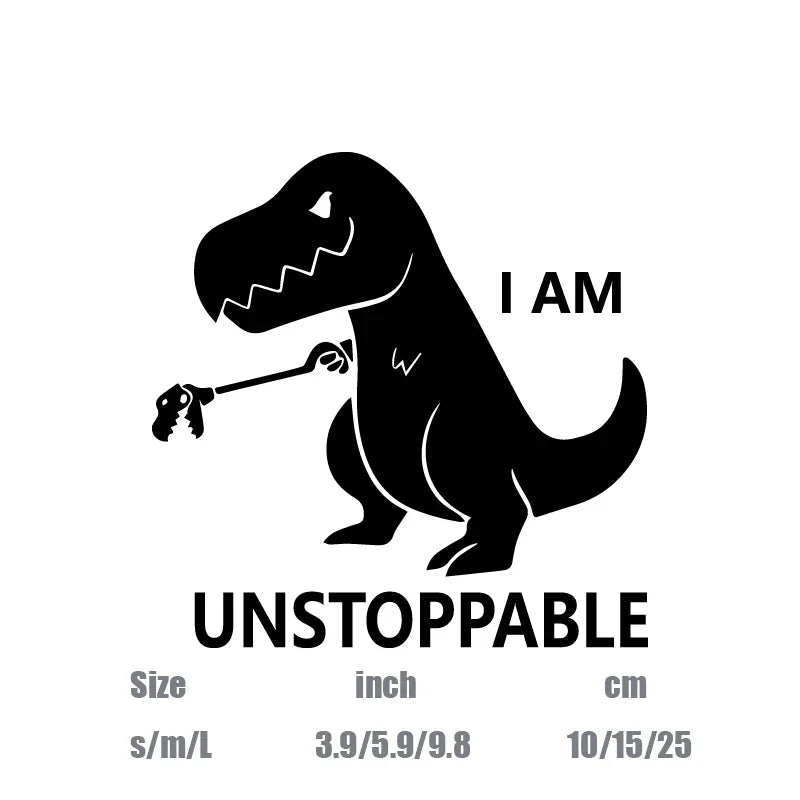 Unstoppable Dinosaur Car Door & Window Decal Stickers