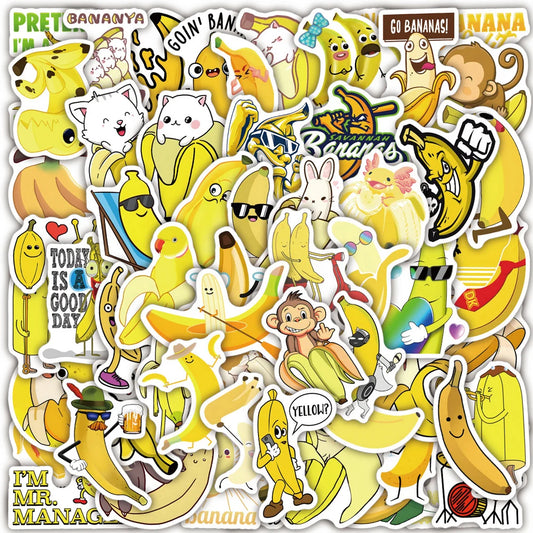 Funny Banana Animal Stickers Cartoon Decals Waterproof for Kids Phone Laptop Luggage