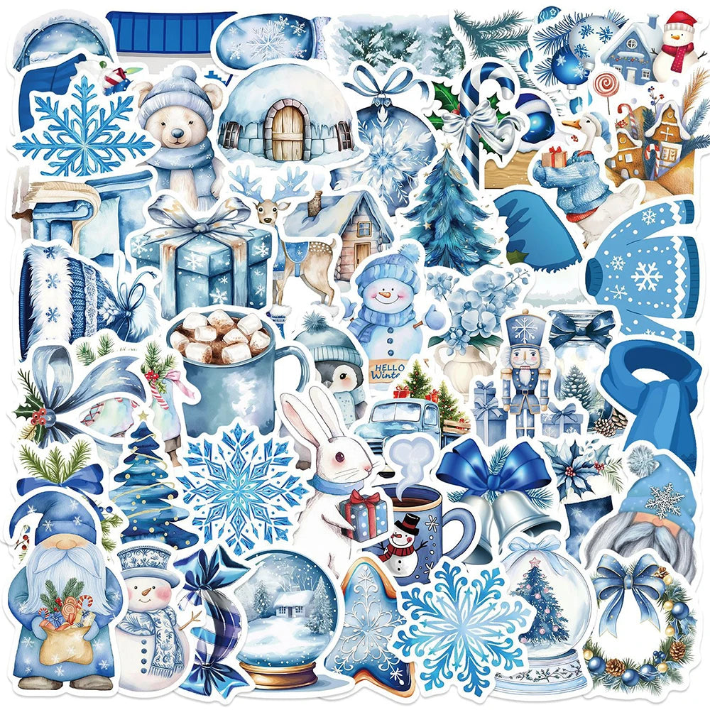 Cartoon Winter Stickers for Laptop, Phone, Scrapbook - 10/30/50PCS