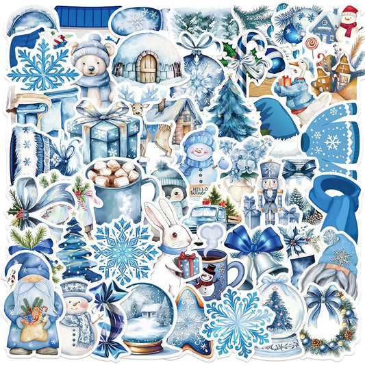 Cartoon Winter Stickers for Laptop, Phone, Scrapbook - 10/30/50PCS