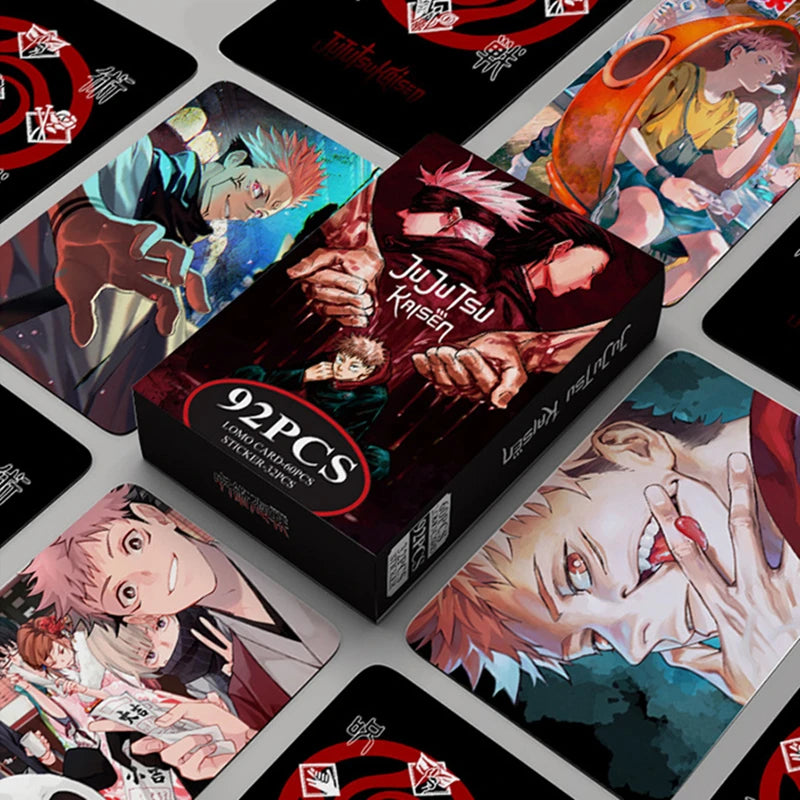 92Pcs Jujutsu Kaisen Anime Sticker Card Set for Fans Collection Gift