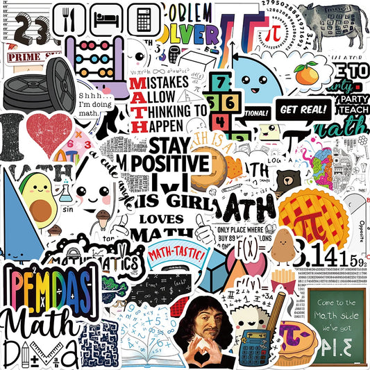 Science Chemistry Lab Math Formula Stickers Decals Waterproof DIY Laptop Phone Notebook Car Kids Toy
