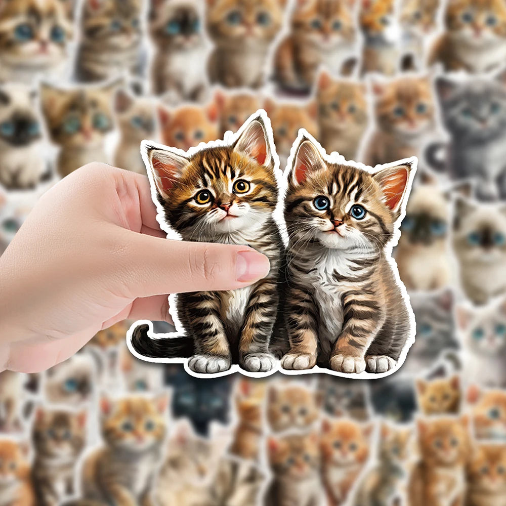 10/30/50PCS Kawaii Cat Cute Stickers Toys Gift Scrapbook Laptop Phone Bike Laptop Suitcase Helmet Fridge Wall Decals Decoration