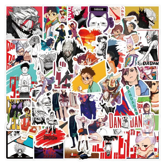 55pcs DANDADAN Cartoon Stickers for Suitcase, Water Bottle, Phone, Car, Scooter, Notebook, Refrigerator Decoration