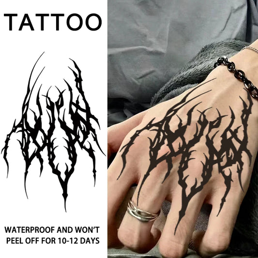 1Pc Dark and Cool Waterproof Temporary Tattoo Stickers, Long-lasting Waterproof for One to Two Weeks, Fake Tattoo for Arm, Leg.