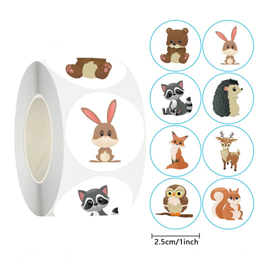 100-500pcs Animal Reward Sticker Cute Cartoon Stickers For Children Holiday Gift Decoration DIY Decorative Sealant Stationery