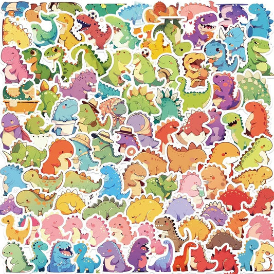 Dinosaur PVC Stickers Set: Kids DIY Scrapbooking Supplies
