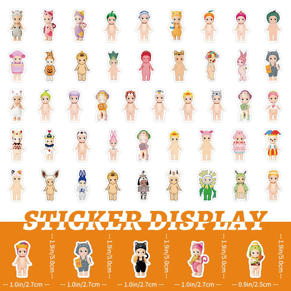 10/30/50/100PCS Kawaii Sunny Angel Stickers Character Goods Cartoon Decals Toys DIY Notebook Stationery Phone Bike Kids Gifts