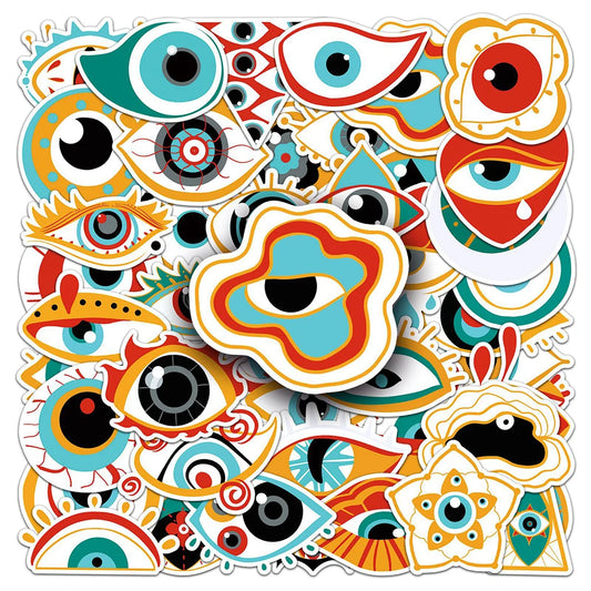 Gothic Evil Eyes Graffiti Stickers Decals Waterproof for Skateboard Laptop Suitcase Motorcycle Guitar