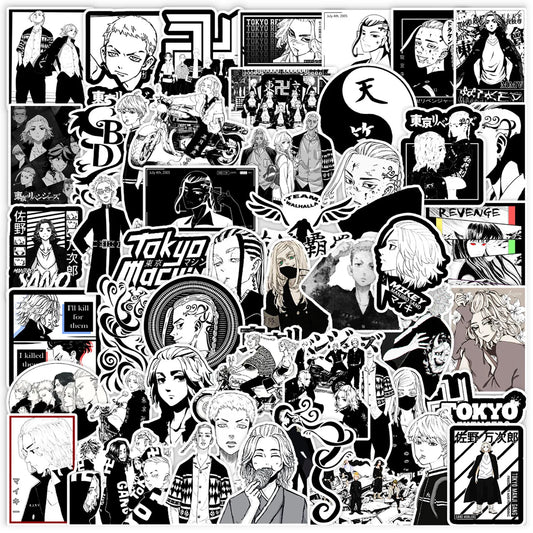 50pcs Tokyo Revengers Anime Stickers for Wall and Room Decoration
