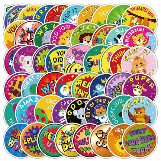 Kids Reward Stickers 10/25/50pcs DIY Scrapbook Water Bottle Laptop Decals