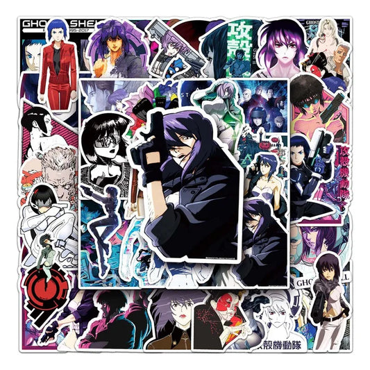 50pcs THE GHOST IN THE SHELL Stickers for Laptop, Phone, Car, Suitcase, Water Bottle, Stationery, Refrigerator