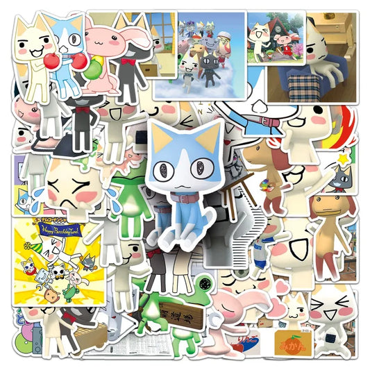 50pcs Doko Demo Issyo Stickers for Suitcase, Water Cup, Phone, Car, Laptop, Scooter, Refrigerator Decoration