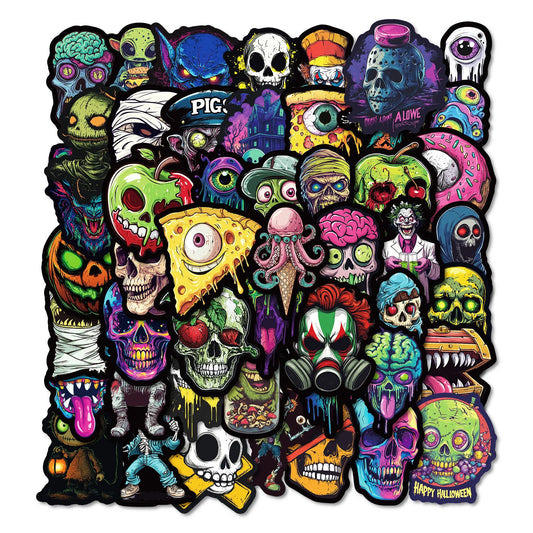 Skull Gothic Stickers PVC Waterproof Decals for Motorcycle Fridge Luggage