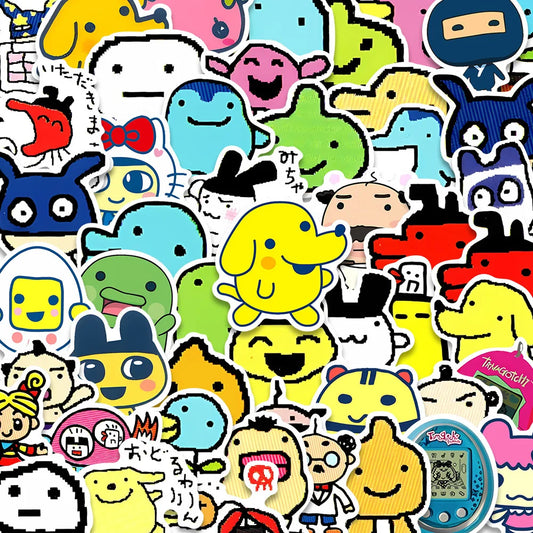 50Pcs Tamagotchi Vinyl Stickers Waterproof Decals